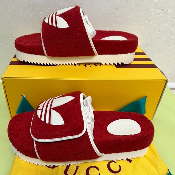 men adidas x Gucci GG Platform Sandal red - Picture 1 of 6